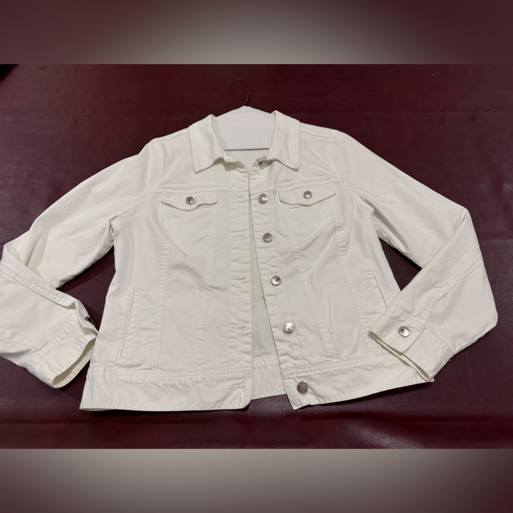 White jean jacket